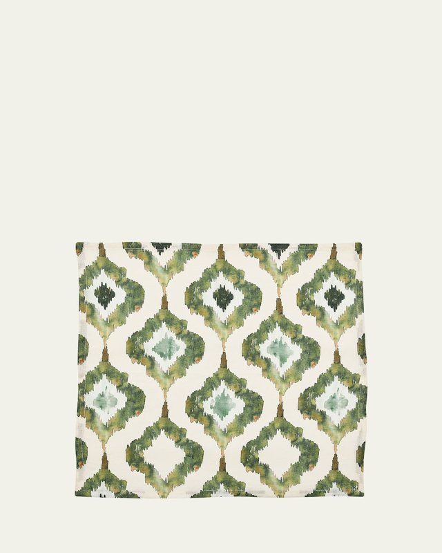 Ikat Green Watercolor Napkin